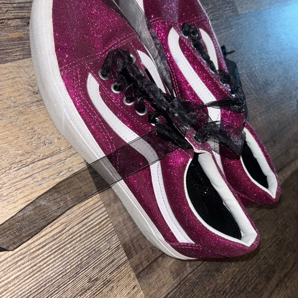 Never Worn Vans Women's Pink Glitter Sneakers